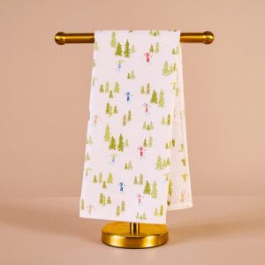 Waffle Kitchen Towel Apres Ski Pattern