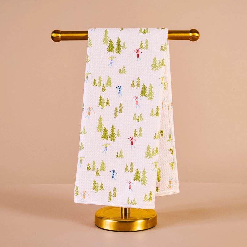 Waffle Kitchen Towel Apres Ski Pattern
