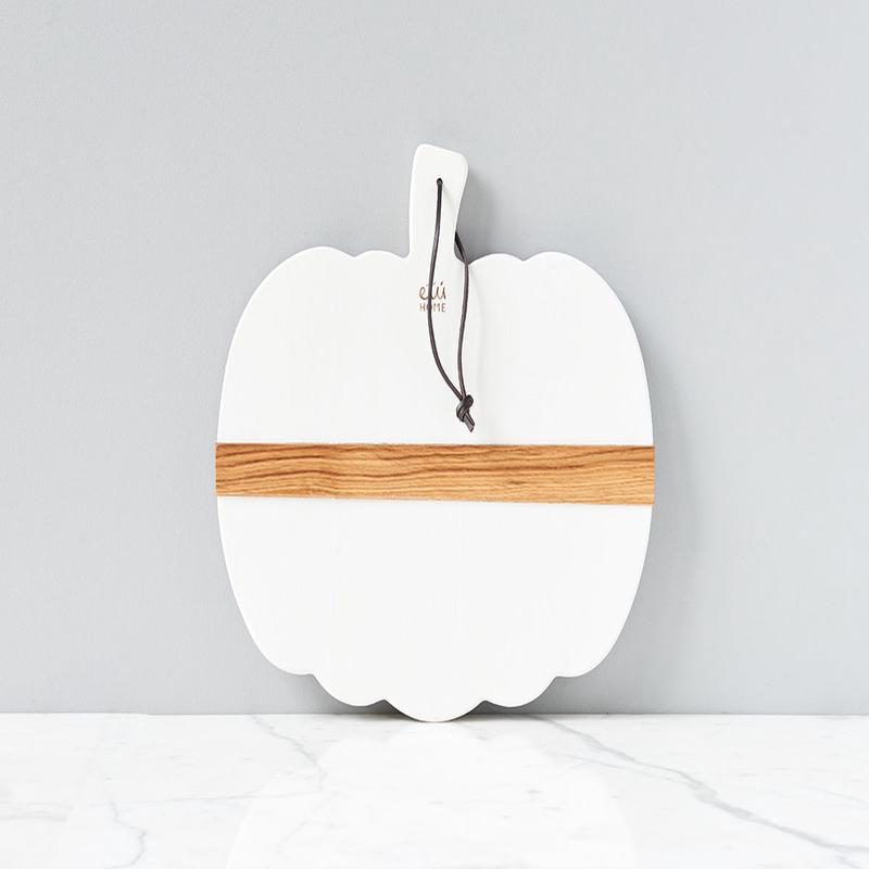 White Mod Pumpkin Charcuterie Board | Small