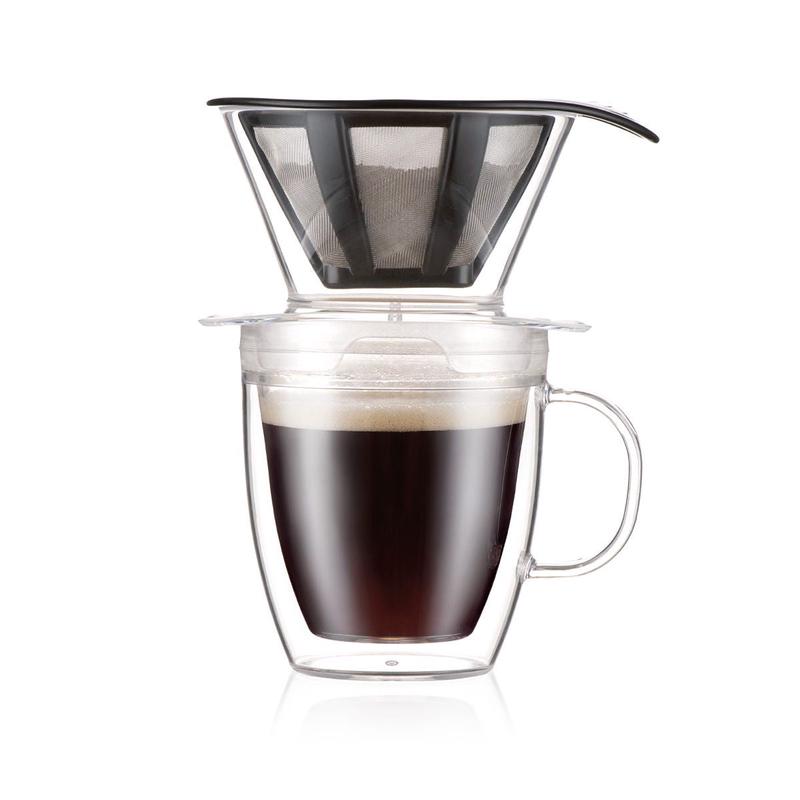 Coffee Dripper + Double Wall Mug, 12 oz