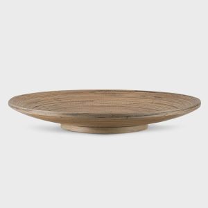Lexa Bamboo Footed Plate, 12 Inch