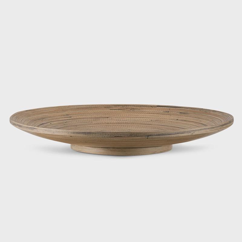 Lexa Bamboo Footed Plate, 12 Inch