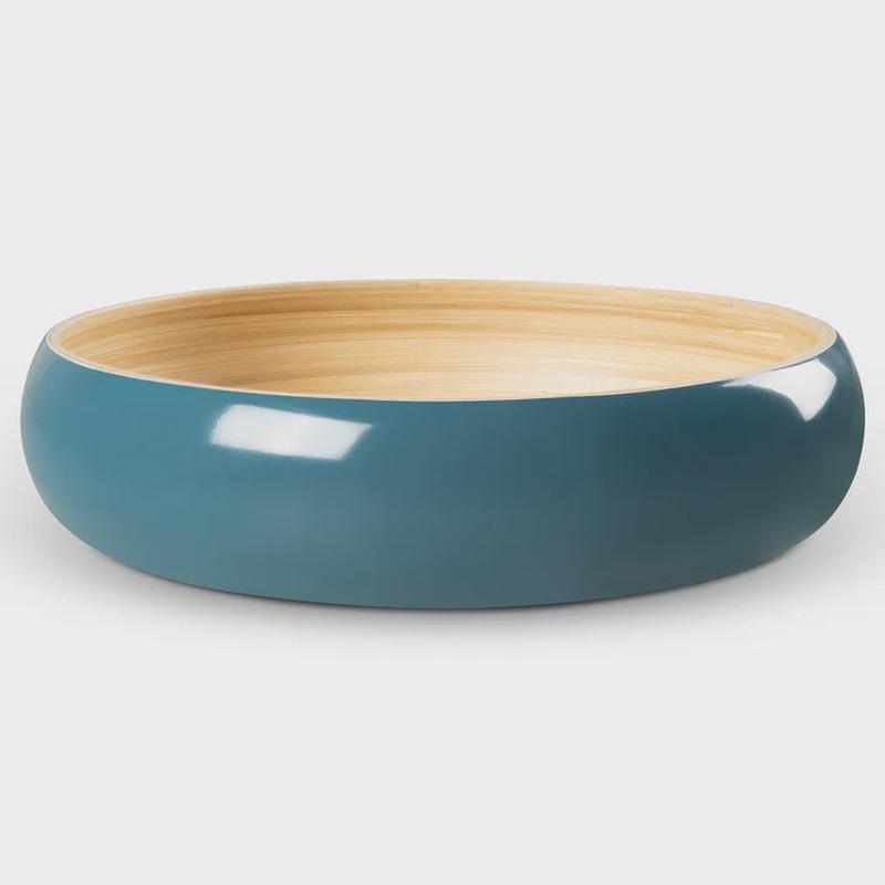 Lexa Bamboo Fruit Bowl, 12", Navy