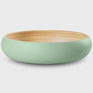 Lexa Bamboo Fruit Bowl, 12", Sage