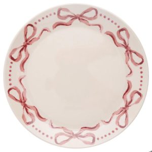 Melamine Salad Plate | Pink Bows