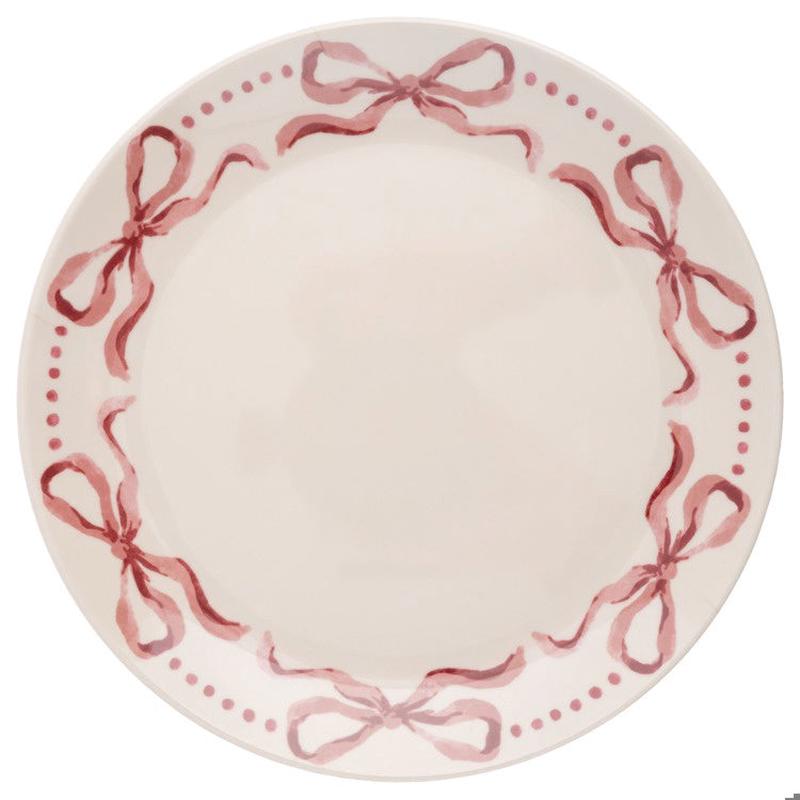 Melamine Salad Plate | Pink Bows