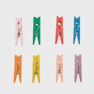 Mini Rainbow Clothes Pins Bag Clips
