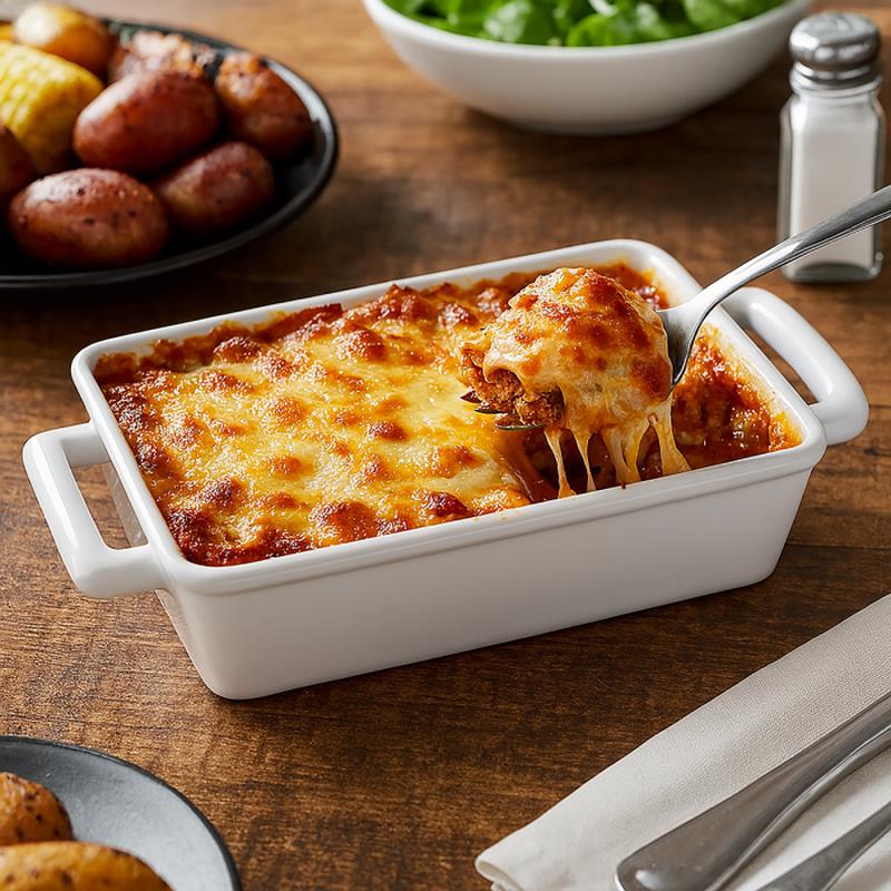 Personal Size Porcelain Lasagna Dish