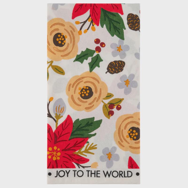 Poinsettia Holiday Shelly Tea Towel