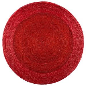 Red Beaded Placemat