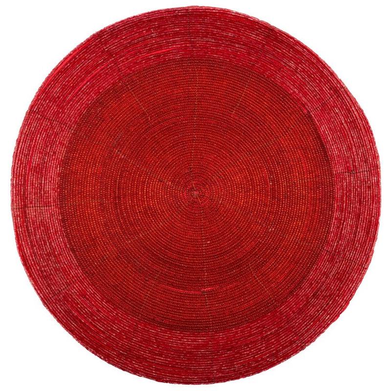 Red Beaded Placemat