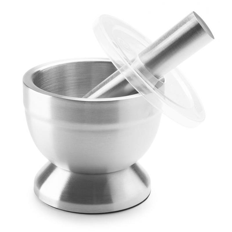 Stainless Steel Mortal and Pestle with Cover
