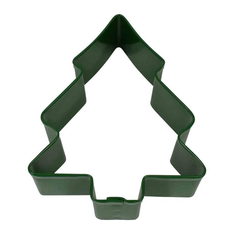 Tree Snow Covered Cookie Cutter (Green, 3.5)