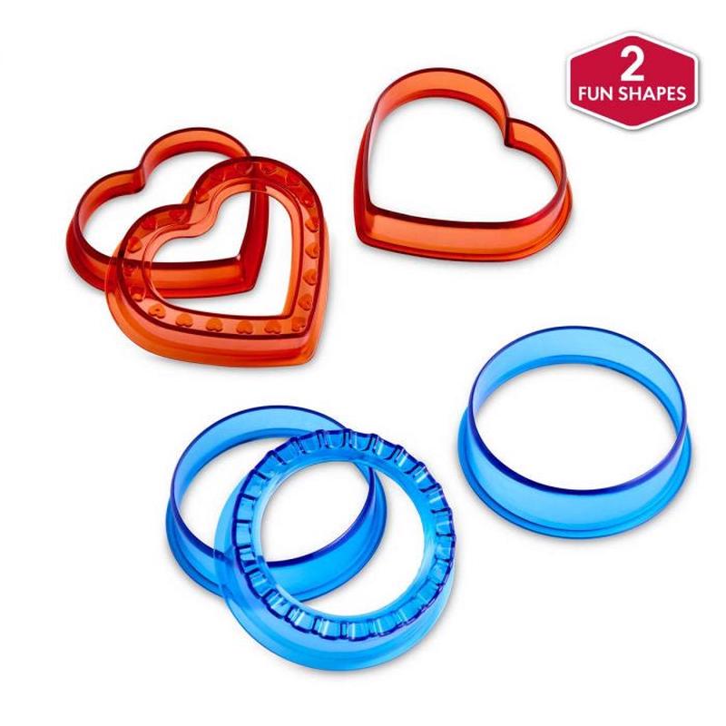 Un-Crusted Pocket Sandwich Makers, Heart and Circle, Set of 2