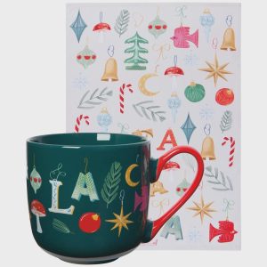 Fa La La Mug + Dishtowel Set