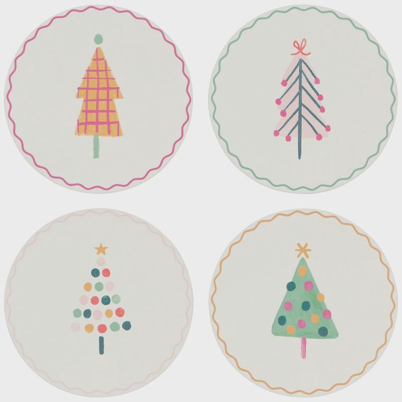 Glitzmas Soak Up Coasters, Set of 4