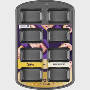 Gold Non-Stick Mini Loaf Pan, 8 Cavity