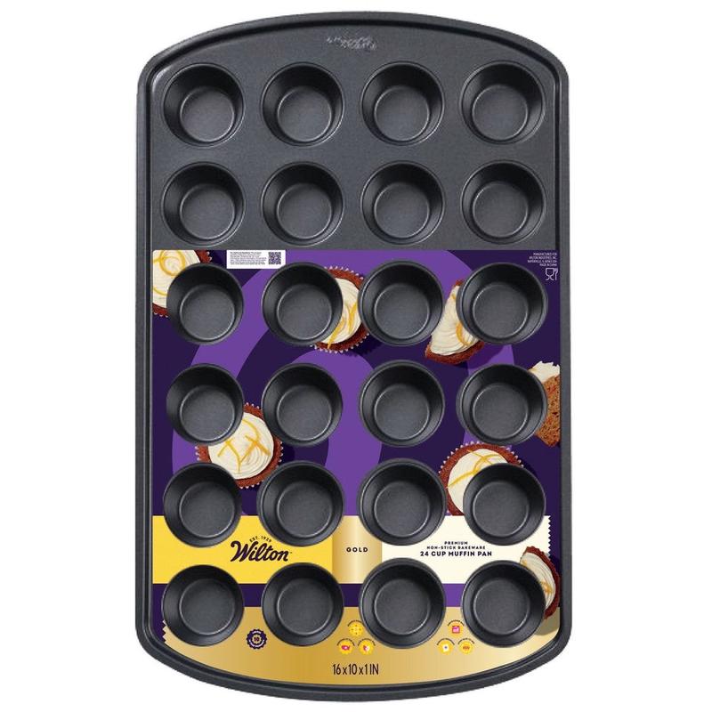 Gold Non-Stick Muffin Pan, 24 Cavity