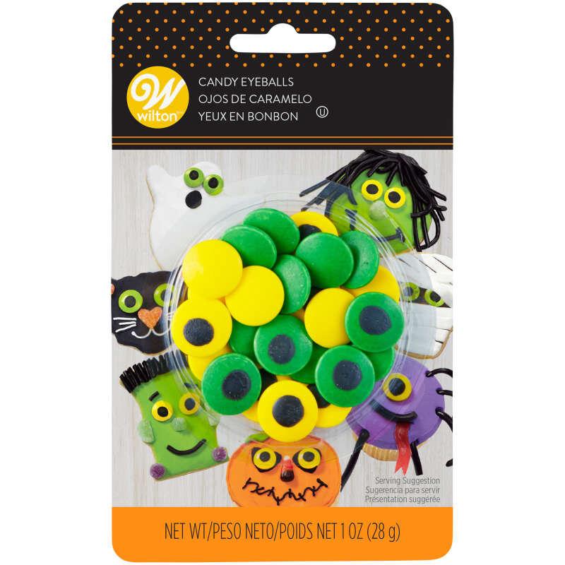 Large Green and Yellow Candy Eyeballs