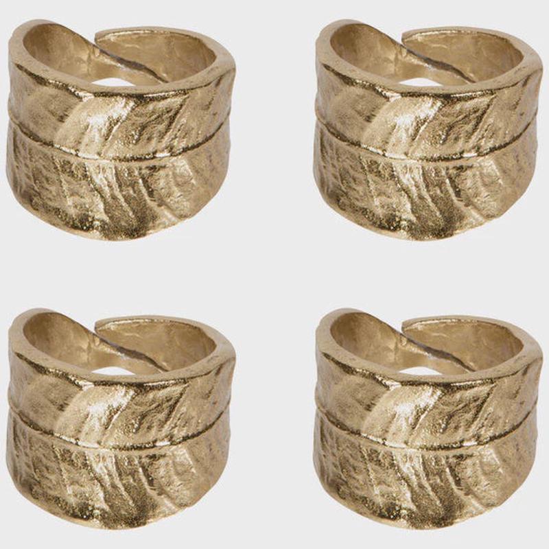 Leaf Napkin Rings Set of 4