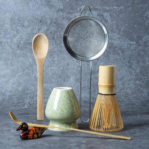 Matcha Whisk Set, Mottled Green