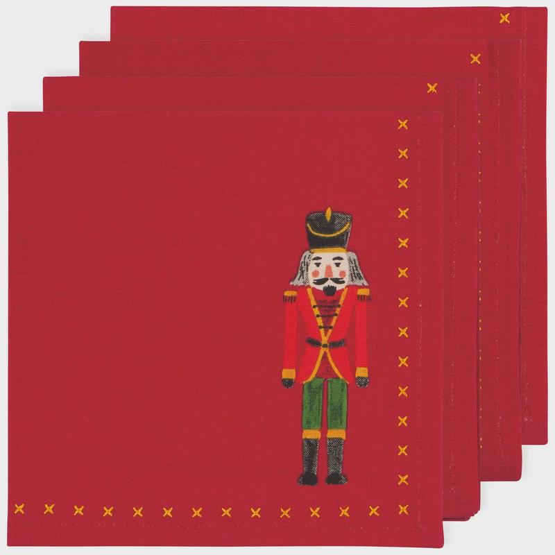 Nutcracker Printed Napkins, Set of 4