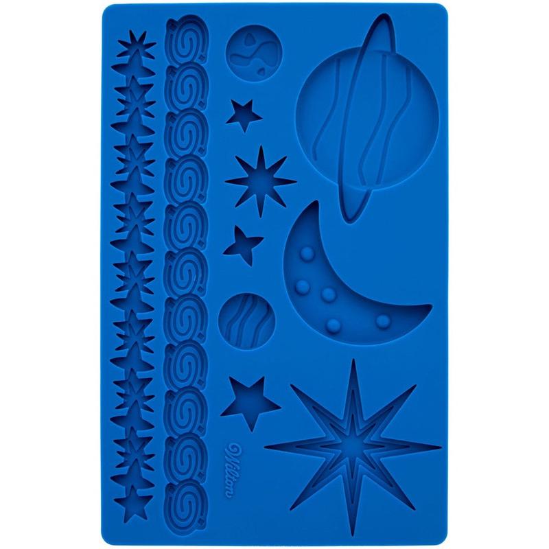 Outer Space Silicone Fondant & Gum Paste Mold, 11-Cavity
