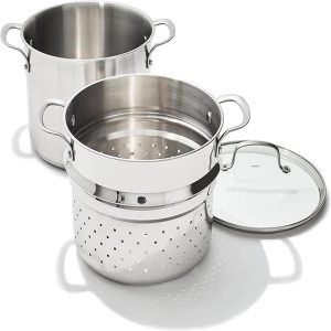 OXO Stockpot with Steamer & Pasta Insert, 8.4qt