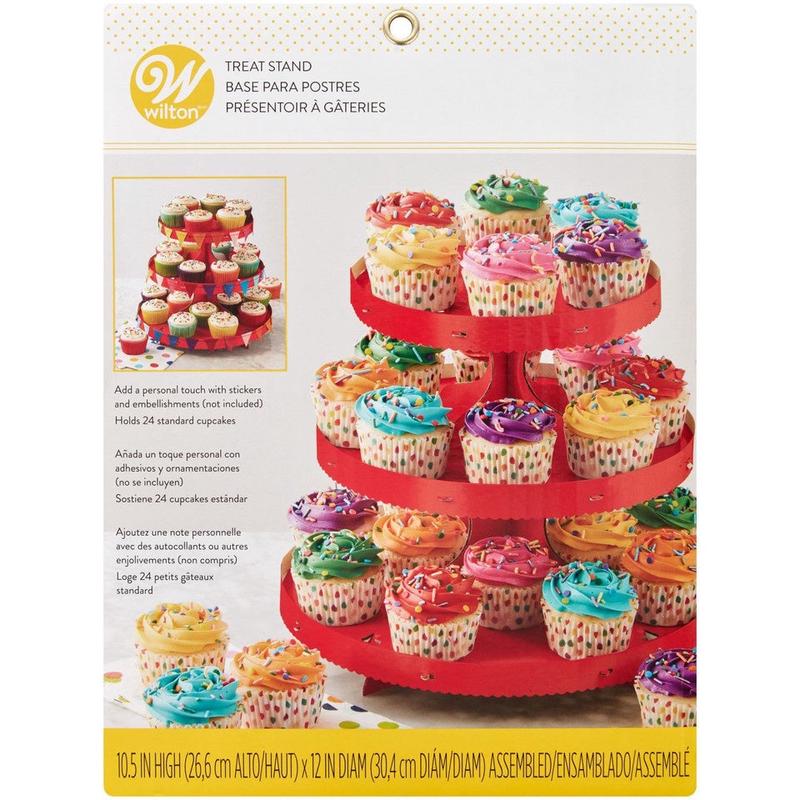 Red Treat Stand, 3 Tiers