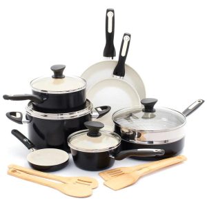 Rio Ceramic Nonstick Pot Set, 16 Pieces