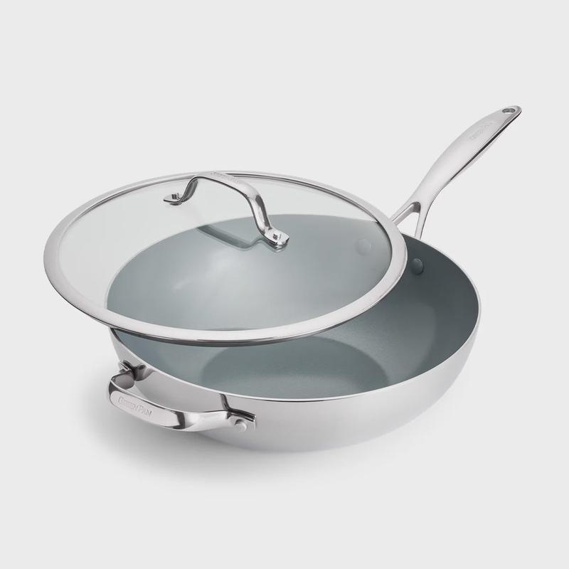 Valencia Pro Stainless Steel 12" Wok with Lid