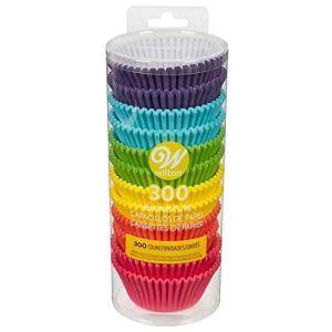 Bright Standard Rainbow Cupcake Liners, 300-Count
