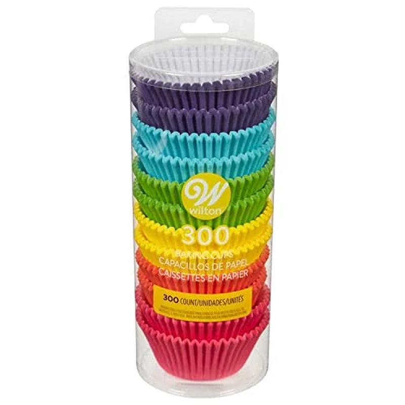Bright Standard Rainbow Cupcake Liners, 300-Count