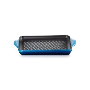 Cast Iron Rectangular Grill | Azure Blue