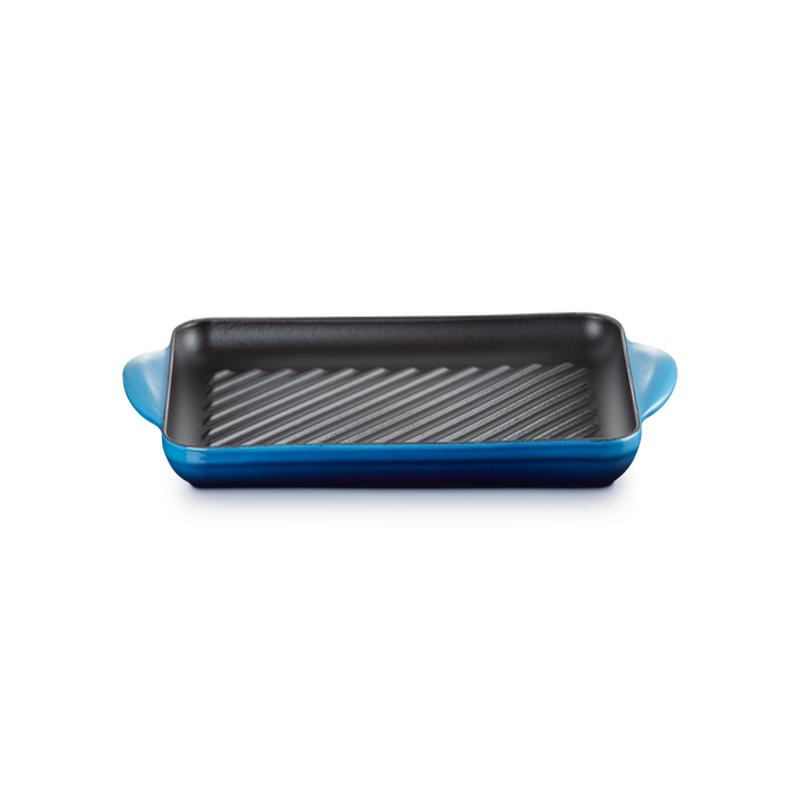 Cast Iron Rectangular Grill | Azure Blue