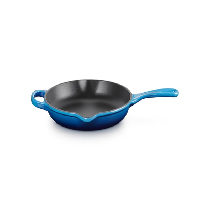 Cast Iron Round Skillet | 9" Azure Blue