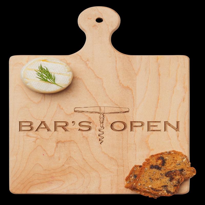 Maple Artisan Paddle Board | Bar's Open | 9 x 6"