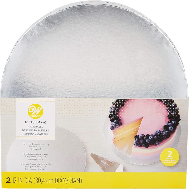 Wilton 12" Silver Cake Drums, 2-Pack