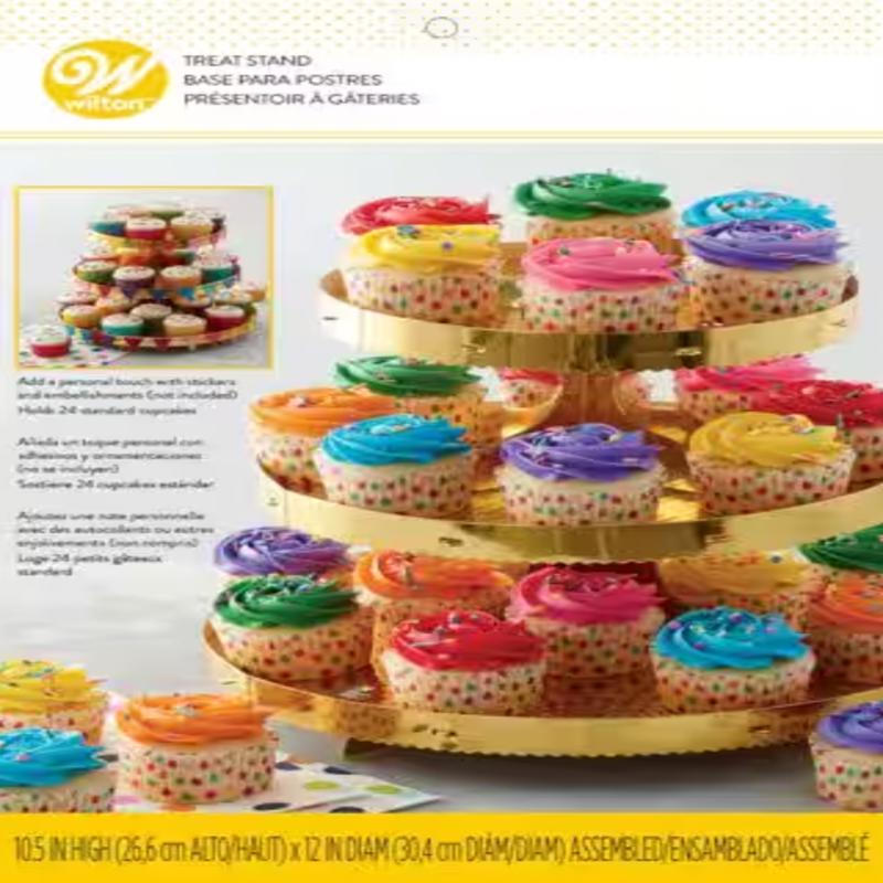 Wilton Gold Treat Stand, 3-Tier