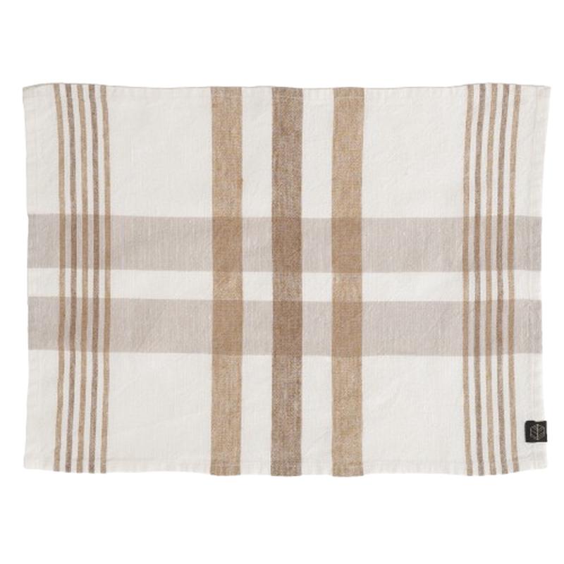 Aalborg Cotton Linen Kitchen Towel, Tabac