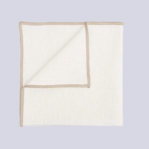 Corte Cotton Linen Napkin, Blanc