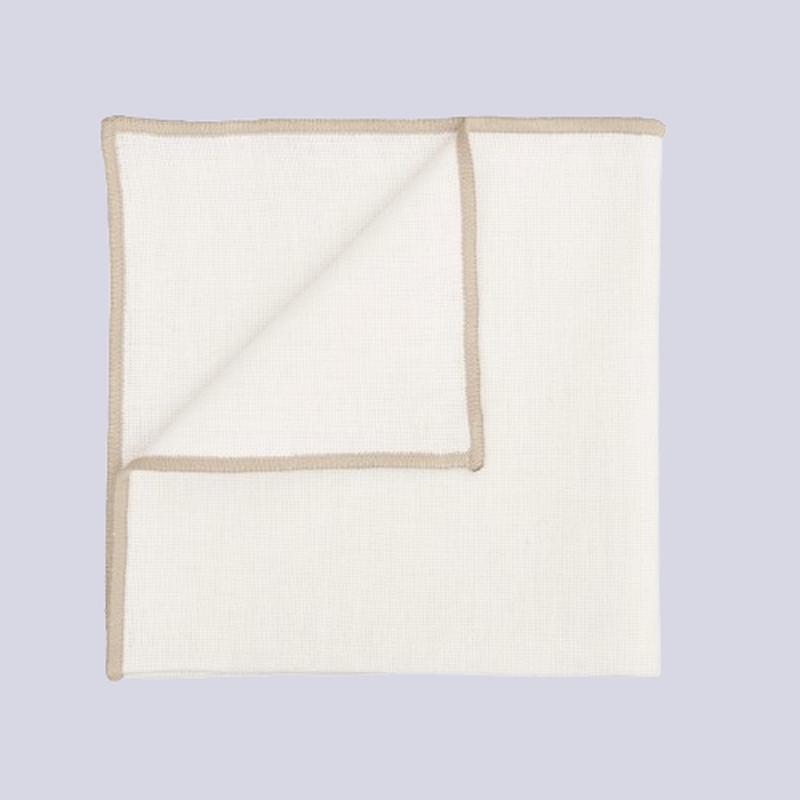 Corte Cotton Linen Napkin, Blanc