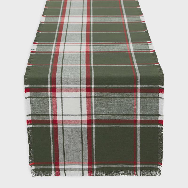 Deck the Halls Plaid Table Runner