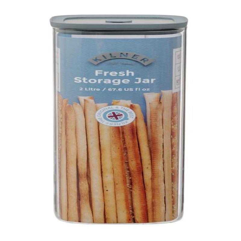 Fresh Storage Square Jar, 2 Litres