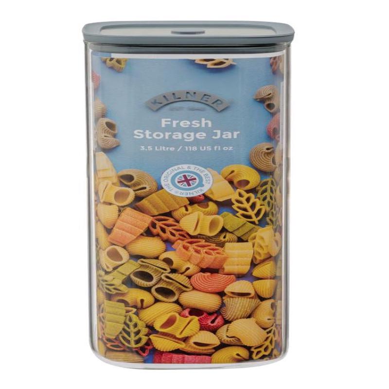 Fresh Storage Square Jar, 3.5 Litres
