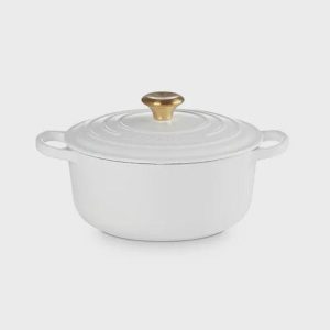 Le Creuset Signature White Cast Iron 20cm Round Casserole