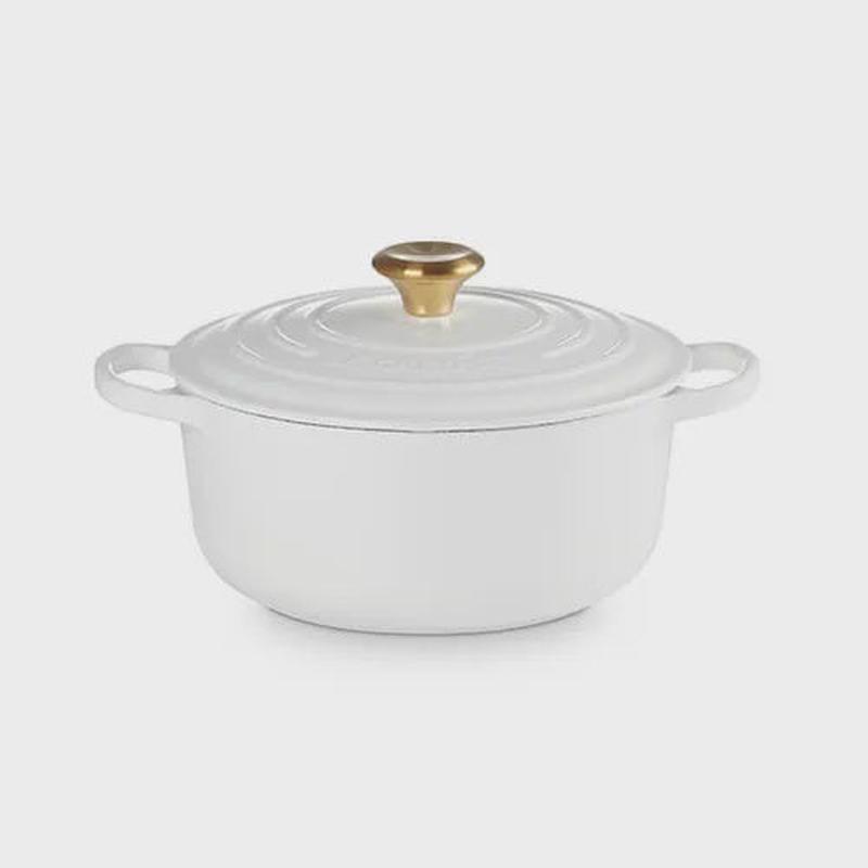 Le Creuset Signature White Cast Iron 20cm Round Casserole