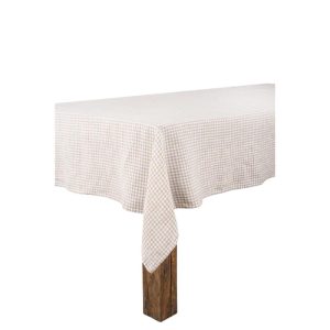 Piana Cotton Linen French Tablecloth, 63"x118", Lin