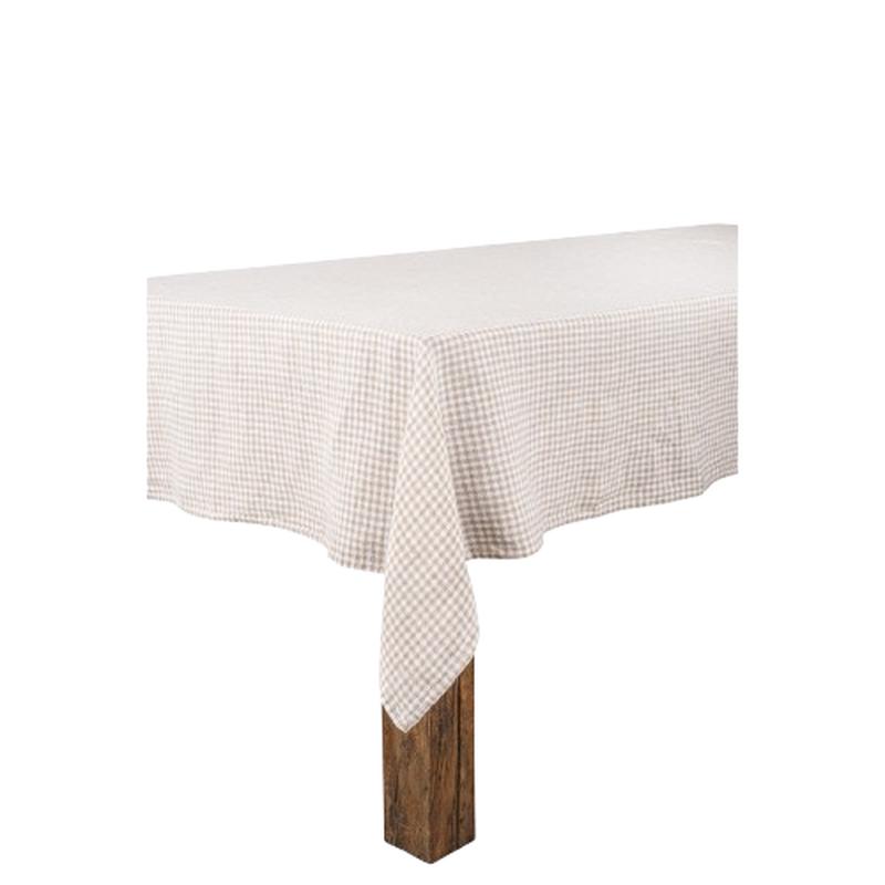 Piana Cotton Linen French Tablecloth, 63"x118", Lin