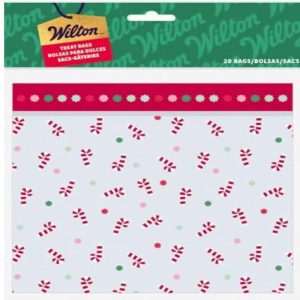 Resealable Candy Cane Treat Bags, 20-Pack